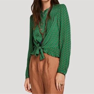 Scotch & Soda Emerald Patterned Blouse